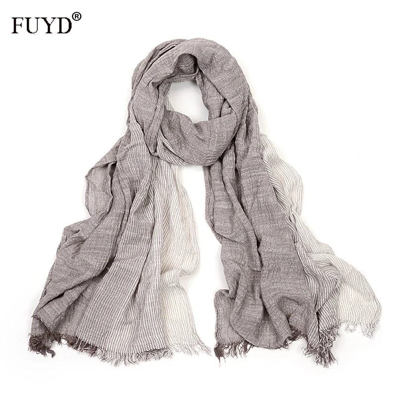 Fuyuanda 2017 бренд шарф женщин Бандана шаль пончо градиент хлопковый осень зима Echarpes
