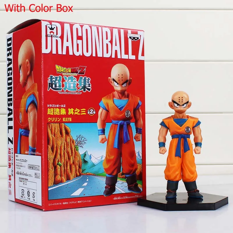 With Color Box 11 см Dragon Ball Z крилин куририн ПВХ фигурка DBZ коллекционная игрушка кукла с основанием - Цвет: With Color Box