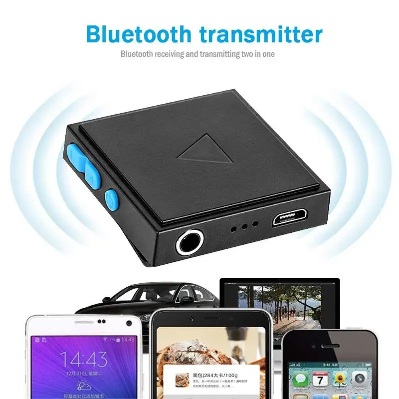2 в 1 AUX Bluetooth приемник аудио адаптер для Android 4/iOS 6 портативный передатчик наушников