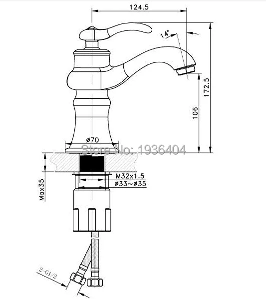 Модный роскошный кран torneira banheiro Brasshot и холодной керамики винтажный умывальник