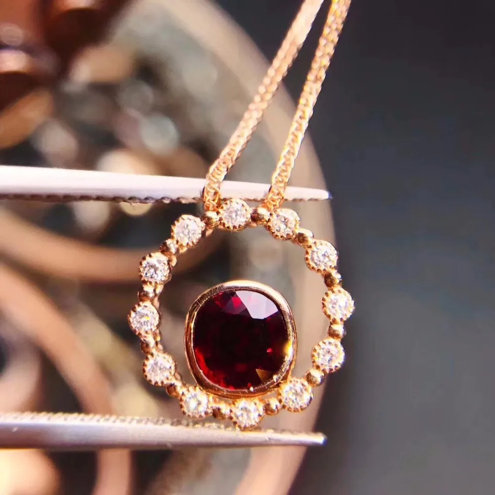 Ювелирные изделия из натурального 18-каратного золота 100% натуральный красный