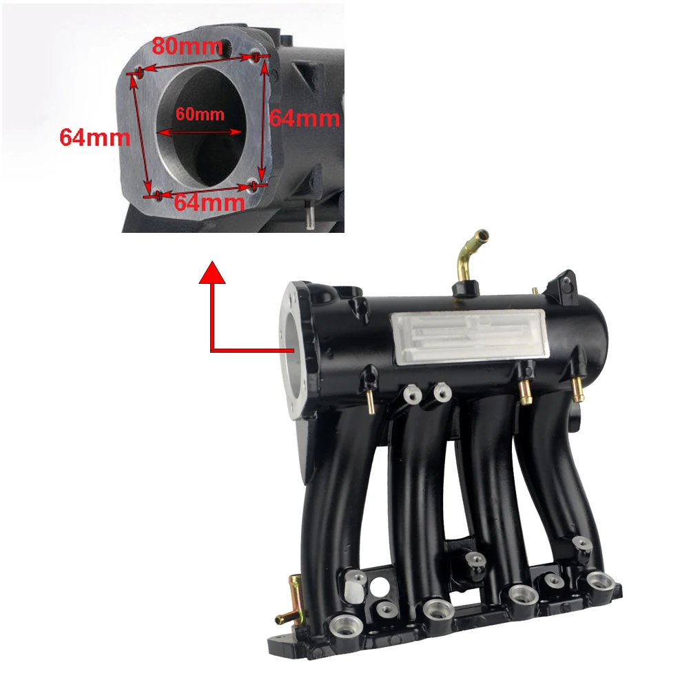 Wlr-алюминиевый впускной коллектор для 1988-2000 Honda Civic CRX Del Sol SOHC серии D CX DX EX GX WLR-IM51