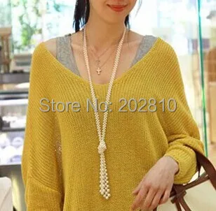 Хорошее качество мода OL Стиль жемчужное ожерелье 2020 новый тип превышает длину (140