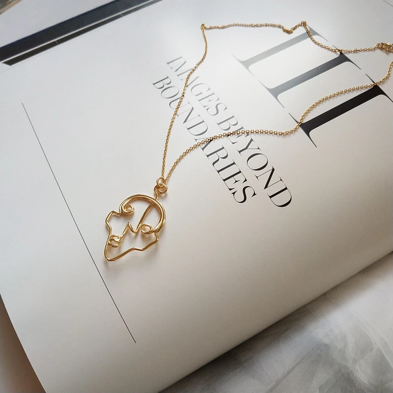 Озорная мордочка 925 серебряное ожерелье с подвесками дизайнерское Оригинальное