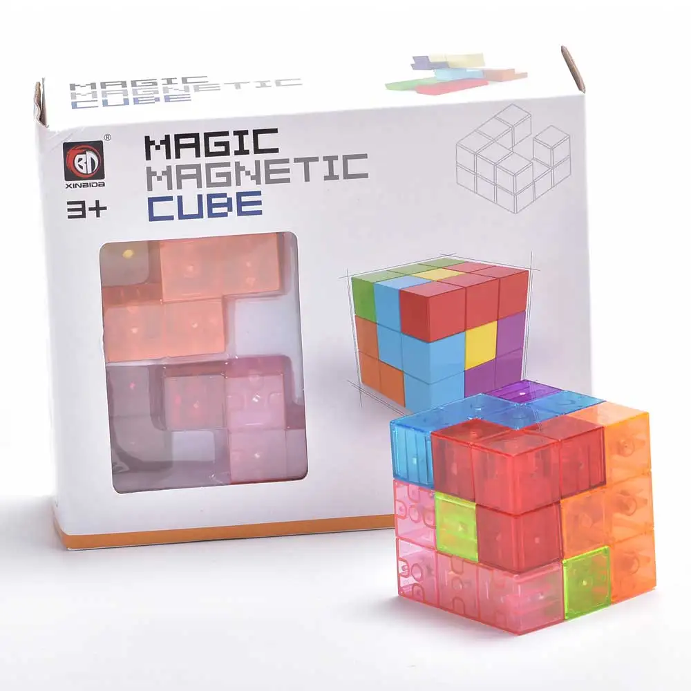 

Magnetic Blocks Magic Cube Blocks Educational Toy Learning Cubo Anti-stress Toy For Children Boys Girls Birthday Gifts