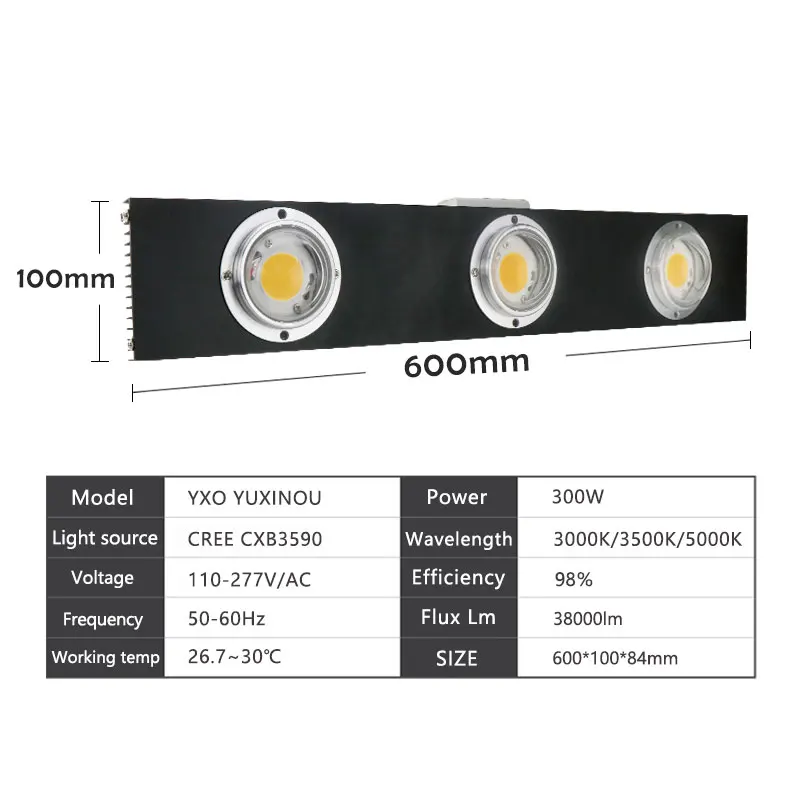 CREE CXB3590 200W 300W 400W 600W 900W COB затемненный светодиодный Grow светильник полный спектр Светодиодный лампа для выращивания комнатных растений рост светильник Инж