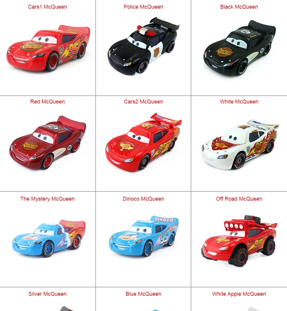Disney Pixar Cars Gold Dinoco синий черный полицейский Молния Маккуин 1:55 металлические литые игрушки модель автомобиля для мальчиков Детский подарок