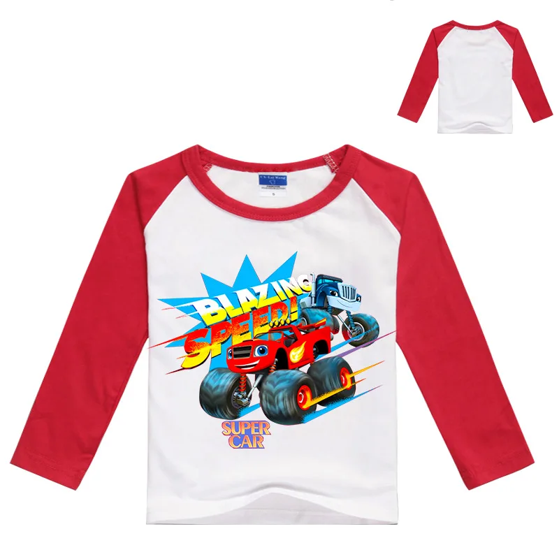 

Fashion Baby Boys tshirt Children t shirts Blouses Kids Blazing Tops Cartoon Car Print Clothing Infants Costume Party Shirt