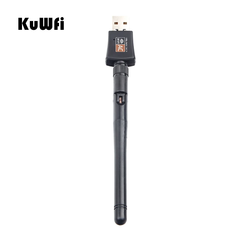 KuWfi 11AC 600 Мбит/с 2 4 г 5G Dual Band 2dBi антенна Беспроводной USB адаптер домашняя сетевая