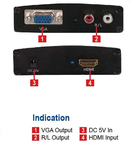 HDMI в VGA + R/L конвертер|Кабели VGA| |