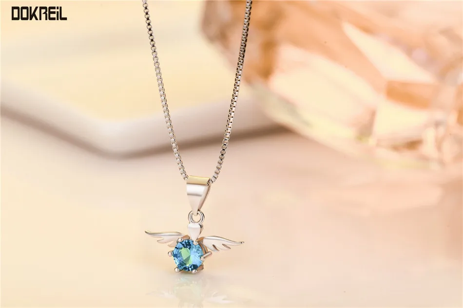 Серебряный ангел крылья AAA CZ ожерелье Маленькая подвеска 2019 лучший друг подарки