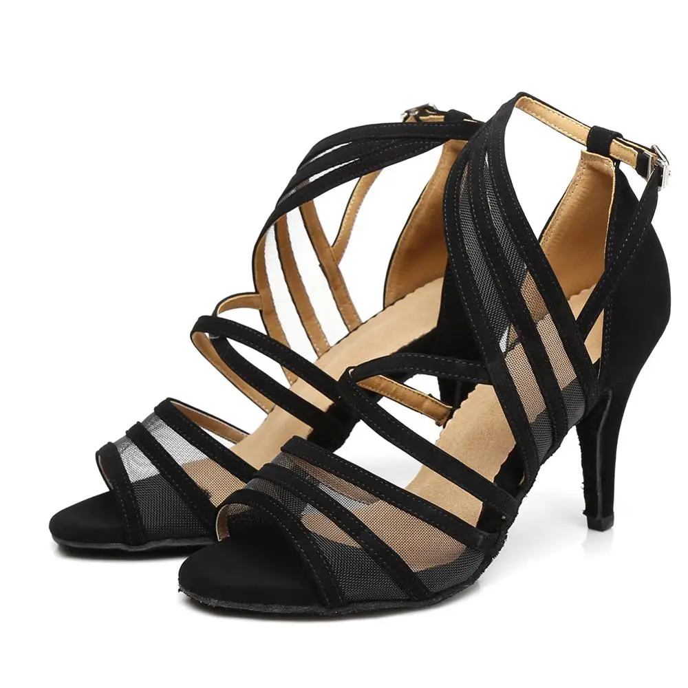 Ballroom Dance Shoes For Women Girls Ladies Tango/Ballroom/Latin High Heeled Sexy Mesh Indoor Dancing Shoes Dropshipping