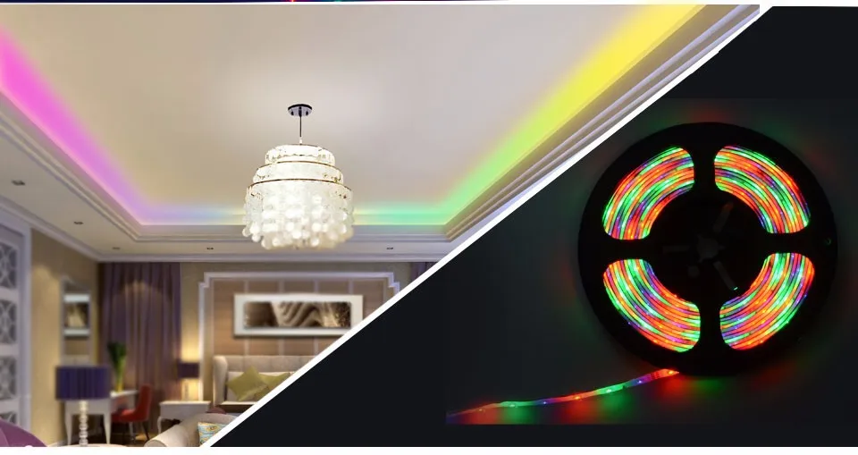 Foxanon Марка 3014 RGB Светодиодные ленты 5 м гибкий свет DC 12 В 54 светодиодный/m Водонепроницаемый Светодиодные ленты лучше яркая чем 3528 5 м/Roll