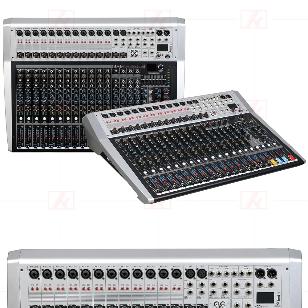 Микшерный пульт рекордер 48 V phantom power monitor AUX effect path 16-24 channel Аудио микшер USB 99 DSP effects LCi