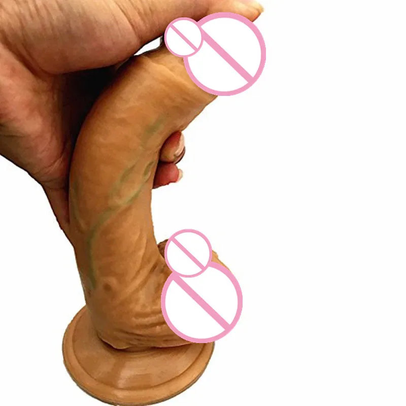 Большой реалистичный фаллоимитатор 22 см размер пенис для женщин с присоской секс