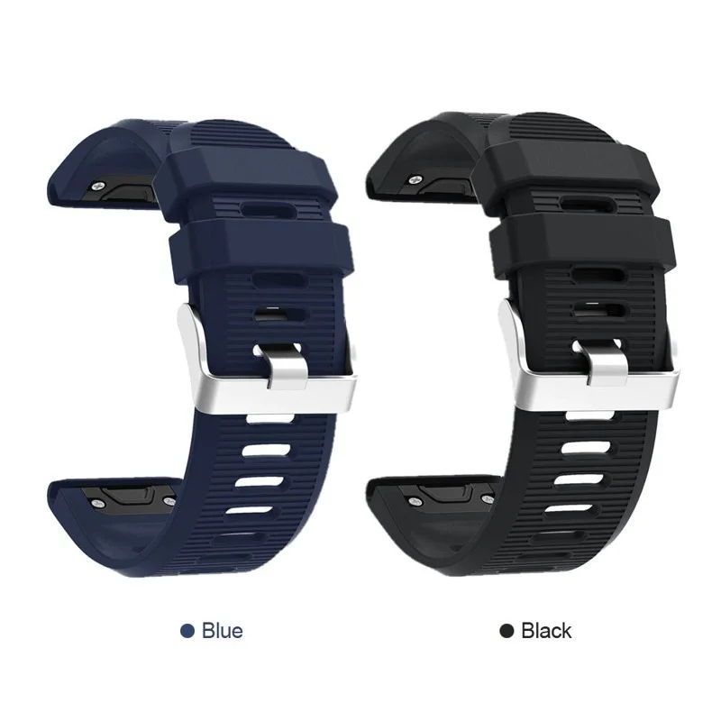Blue Black 2-PACK силиконовые 26 мм легко быстро подходят спортивные часы ремешок для Garmin Fenix 5X/Fenix 3/3 HR/D2 Charlie/Descent Mk1 браслет - Цвет: Blue Black