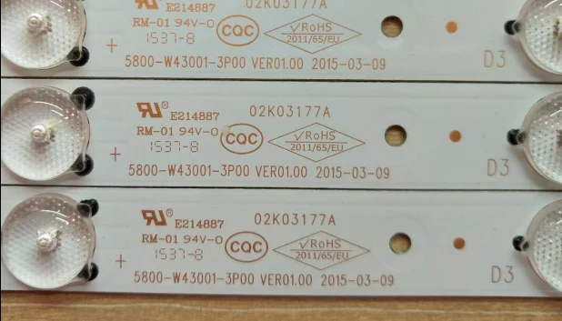 Светодиодная подсветка для 43E3000 43E3500 43E6000 E465853 лампа 5800-W43001-3P00 5800-W43001-5P00 02K03177A LG