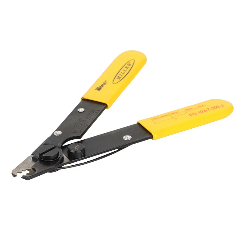 Originele Tri-Hole Fiber Optic Stripper FO 103-T-250-J Miller Draad stripper Fiber pigtail patch cord Kabel cutter Gratis verzending