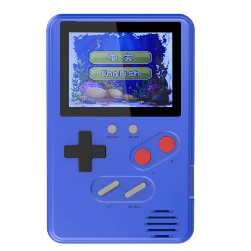 Мини-игровая консоль, Классическая Детская ультра-тонкая цветная игровая консоль, ретро портативная игровая консоль, 168, Классическая игра - Цвет: Синий