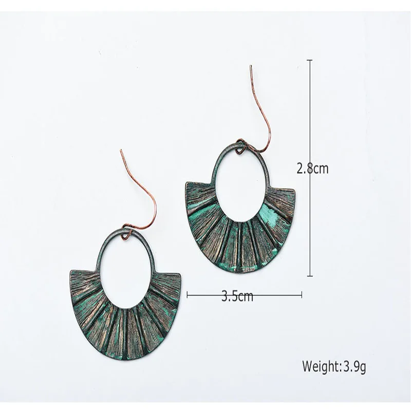 Amaiyllis винтажный Вентилятор Форма кулон серьги для женщин этнический Круглый Круг