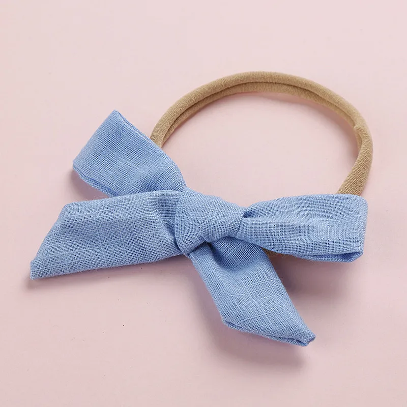 Style D-Blue Тканевые повязки на голову с бантом или заколки для волос, Весенняя Цветочная повязка на голову с бантом, Школьные Аксессуары для волос для девочек - Цвет: Style D-Blue