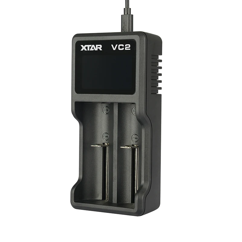 Новинка XTAR VC2 зарядное устройство Универсальный ЖК-экран дисплей USB Ni-MH/Ni-CD