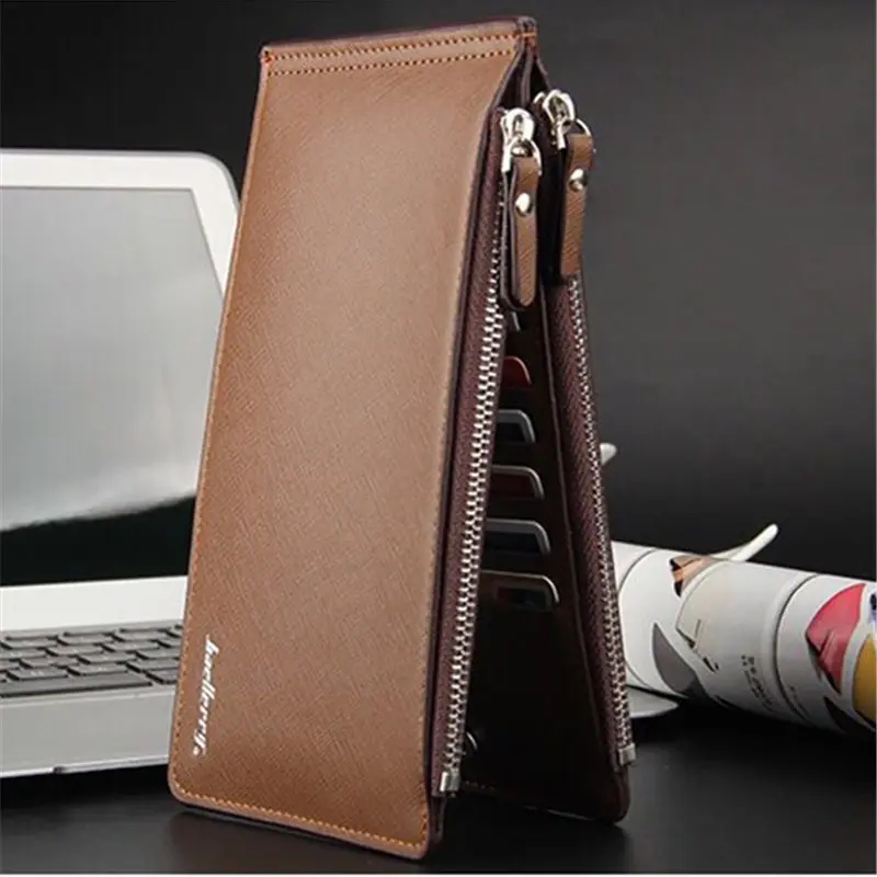Мужские кожаные кошельки клатч с 16 картами на молнии мужские и 2019|wallet and purse|leather