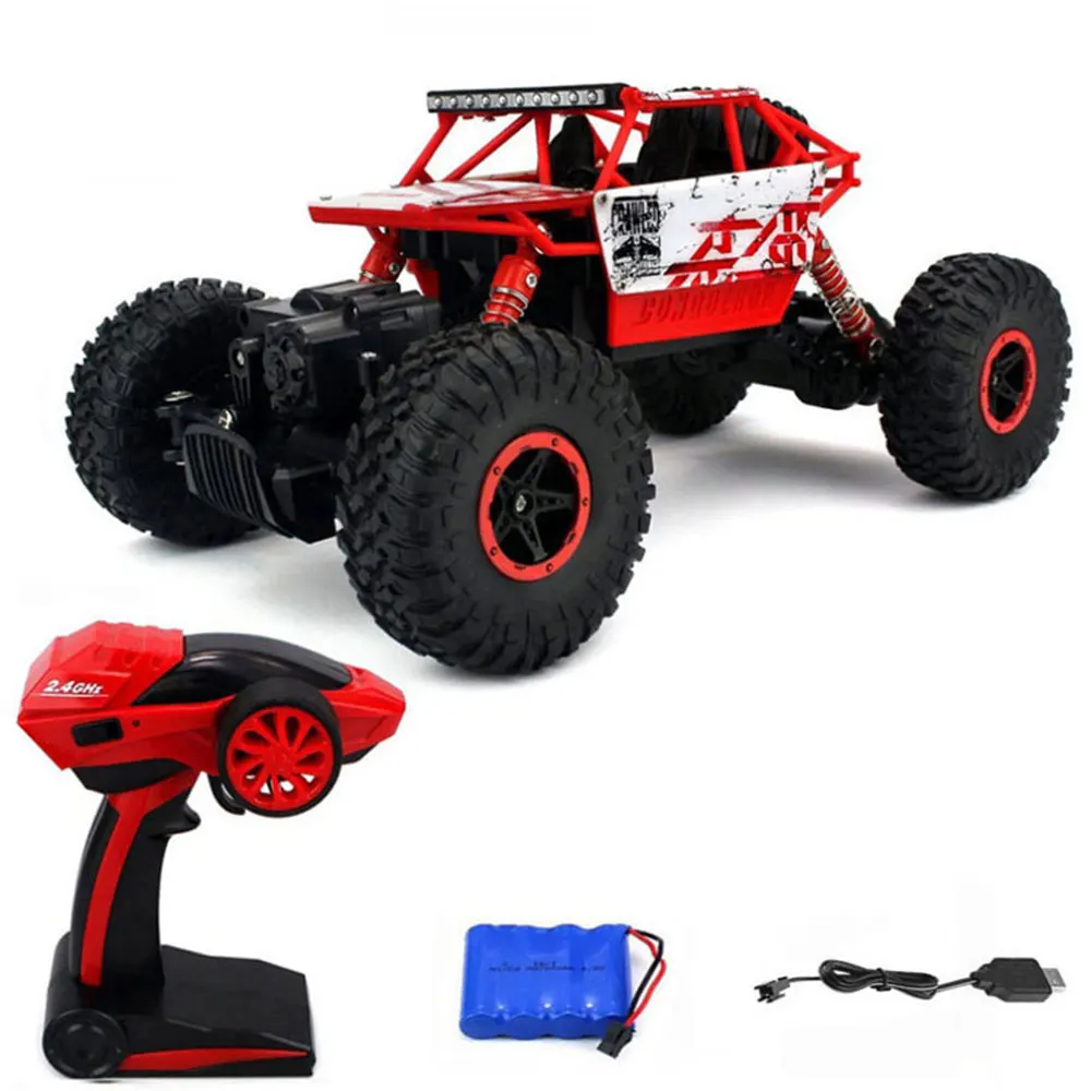 1:18 Rc автомобиль 2 4 ГГц альпинистский 4x4 двойные двигатели Bigfoot дистанционное