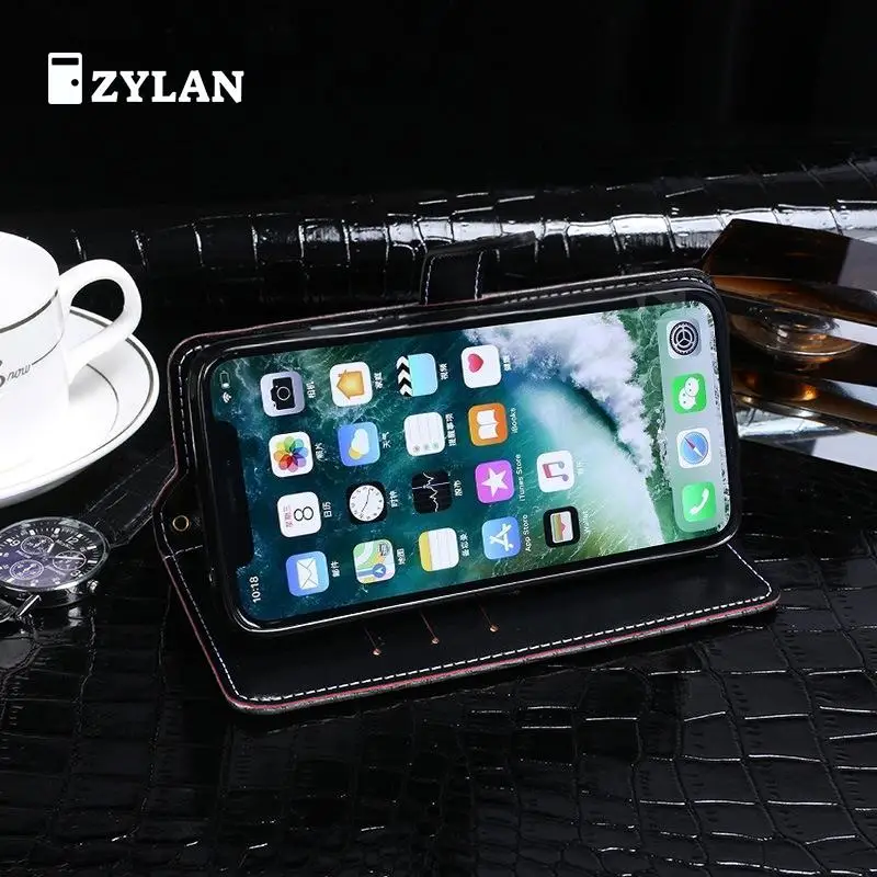 Кожаный флип чехол с принтом зylan змеи для Apple iPhone 6 6S Plus 7 8 X Черный Коричневый
