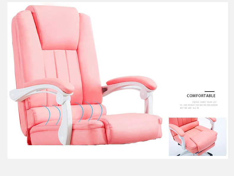 Розовый Esports Poltrona Silla Gamer Boss игровое офисное кресло 9008 с подставкой для ног с колесом Эргономика может лежать