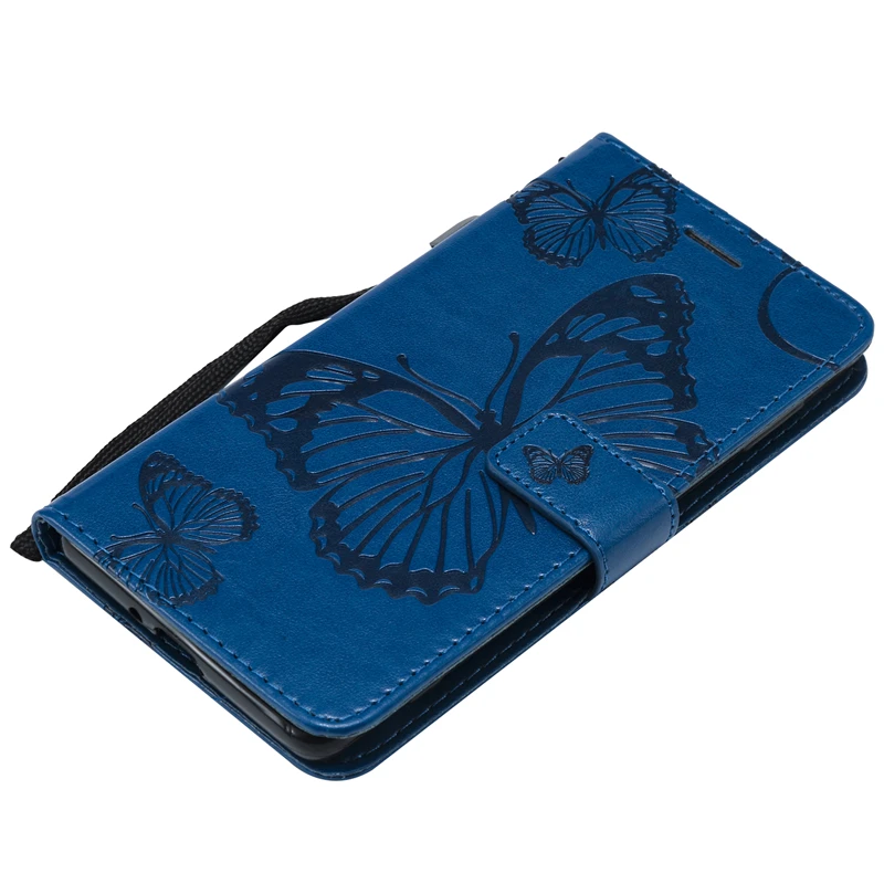 High Quality 3D Butterfly Flip Case For Sony Xperia XZ2 Compact PU Leather+Silicone Wallet Cover Phone | Мобильные телефоны и