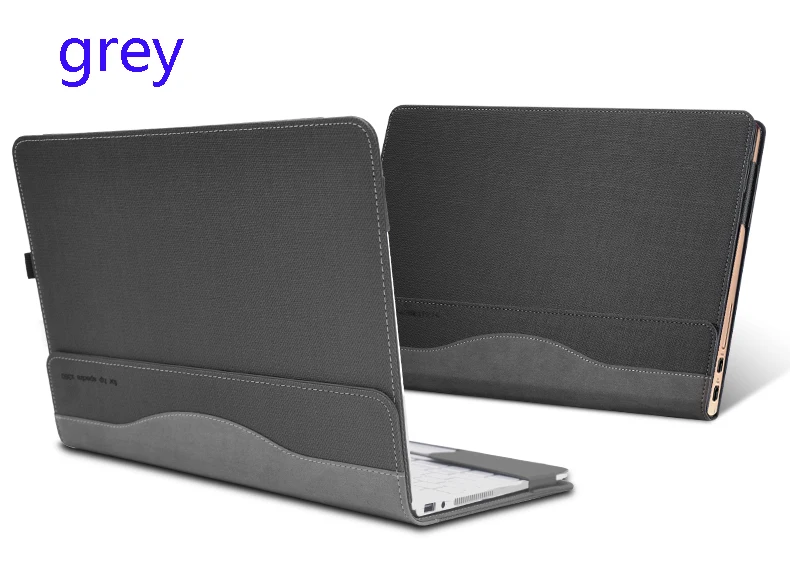 gray Креативный дизайнерский чехол для XiaoMi Mi notebook Air 13,3 дюймов из искусственной кожи Folio Stand защитный чехол для ноутбука XiaoMi Air 13" - Цвет: gray