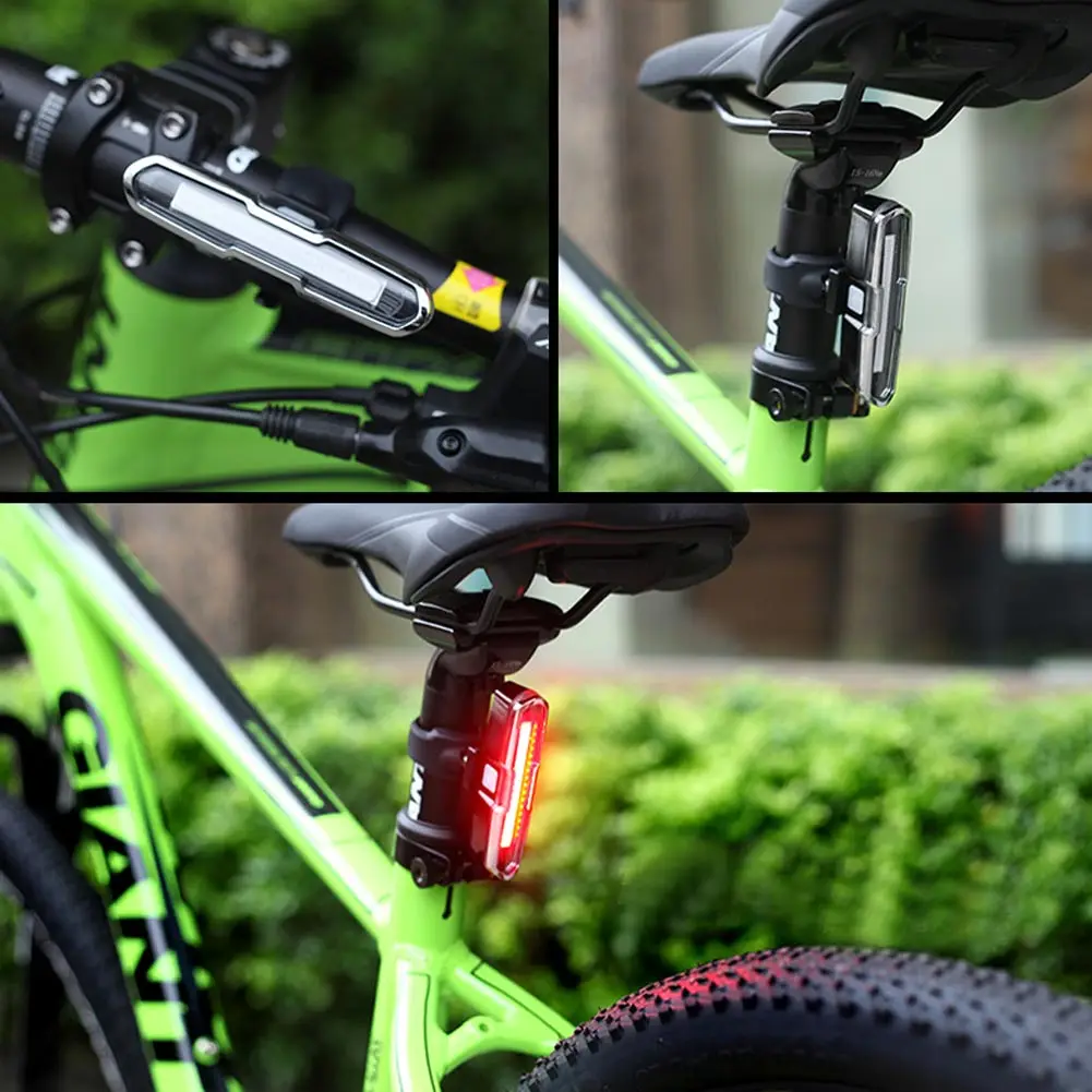 USB Перезаряжаемый водонепроницаемый задний фонарь для горного велосипеда