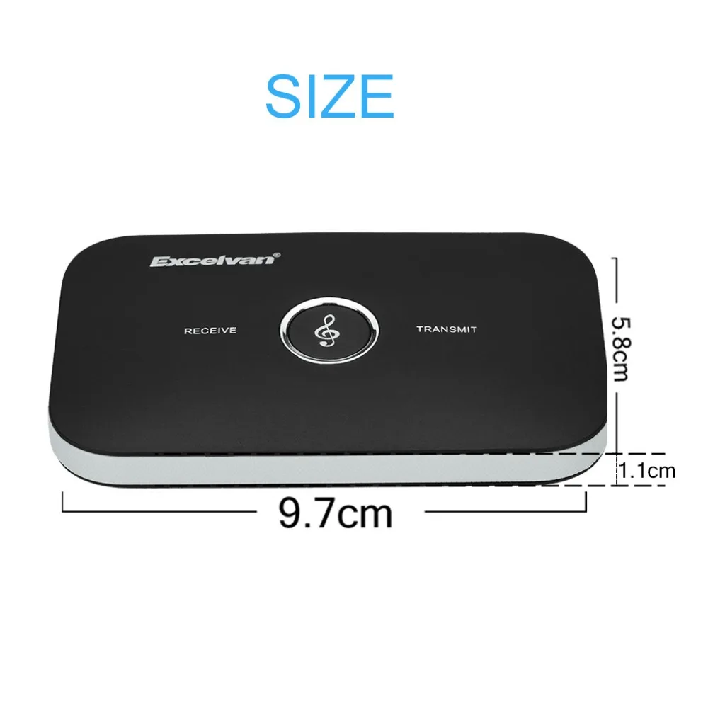 Bluetooth-адаптер Hi-Fi Беспроводной 2-в-1 аудио Bluetooth ресивер и передатчик с 3 5 мм Вход