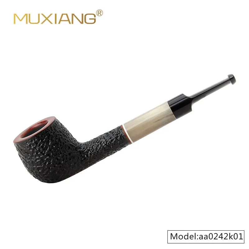 aa0242k01 RU-MUXIANG Высококачественная резьба по дереву, курительная трубка, акриловый мундштук с фильтром 3 м или 9 м, курительная трубка aa0012ps-aa0254ps - Цвет: aa0242k01