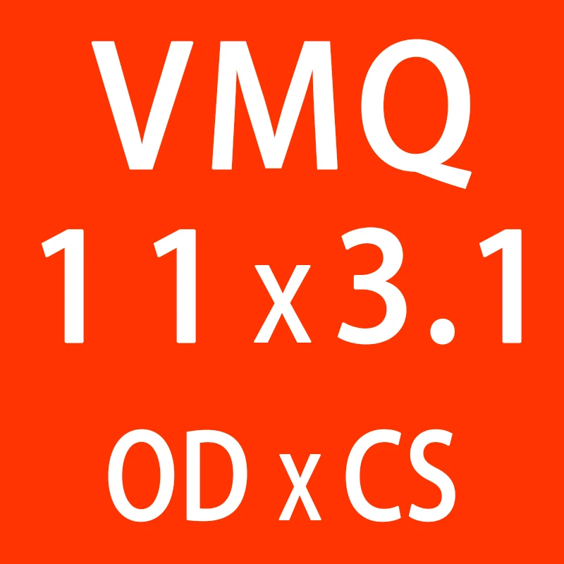 10 шт./лот красные силиконовые кольцо из силикона/VMQ-хомут с круглым воротником для мальчиков и девочек 3,1 мм Толщина OD10/11/12/13/14/15/16/17/18/19/20 мм(материк) резиновое уплотнительное кольцо уплотнение прокладка - Цвет: OD11mm