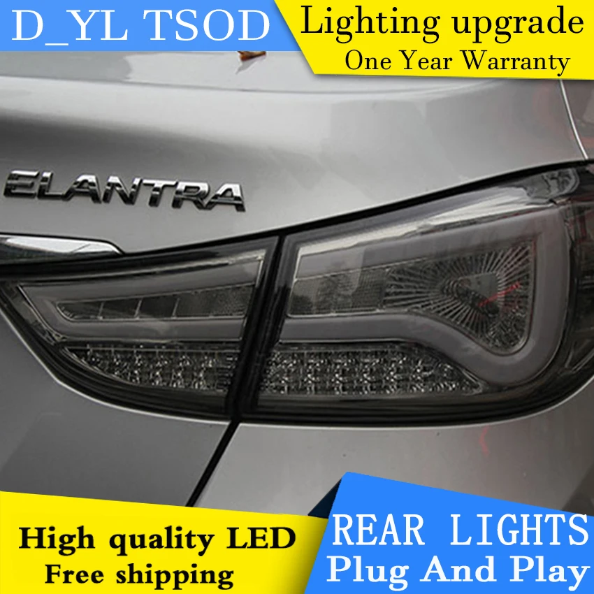 D_YL автомобильный Стайлинг для Hyundai Elantra задний фонарь s BMW дизайн новый MD DRL + стоп