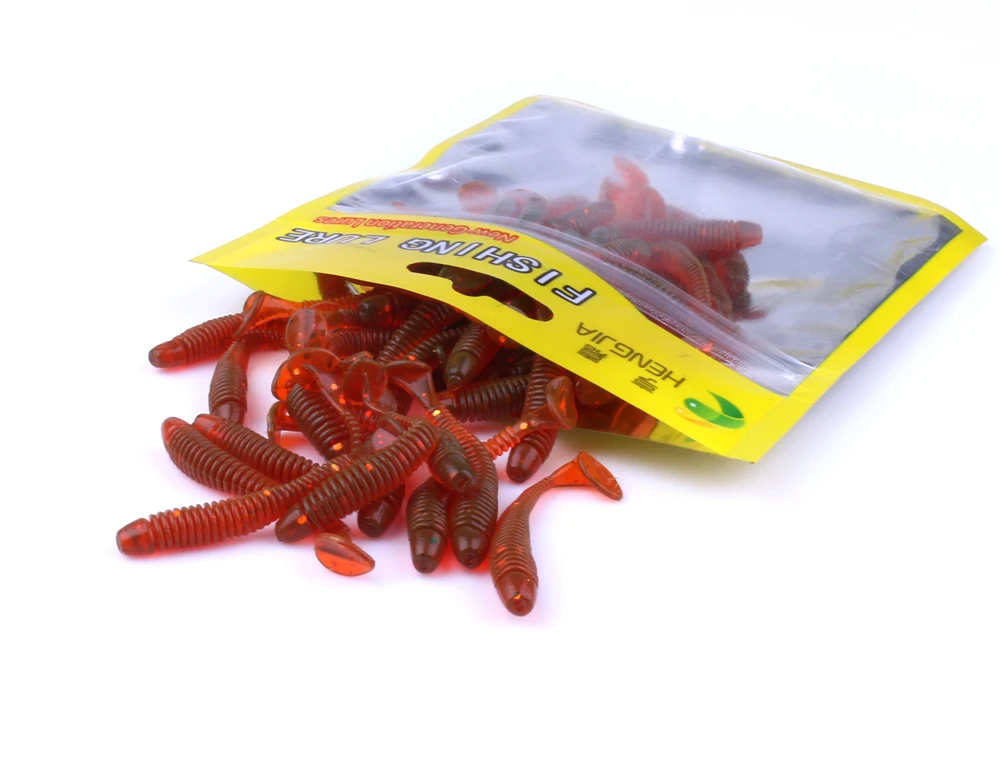 HENGJIA мягкие рыболовные приманки для червя приманка рыбы tail grub воблеры плавающие