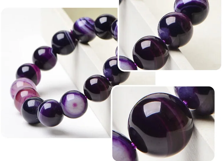 Fashion Purple Onyx Bracelets for Women Buddha beads Bangle Ethnic Accessories Men Bracelet Valentine's Day Gift | Украшения и