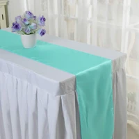 wholesales 20pcs aqua blue stain table runner for wedding party table decoration party supply 30x275cm 12x108 str 0022