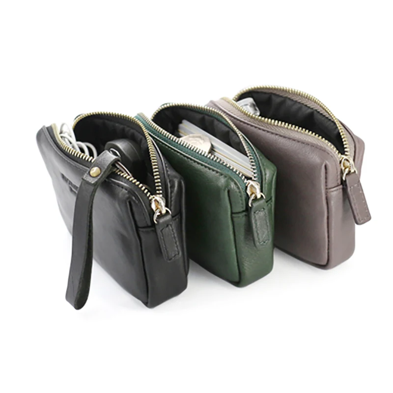 AETOO Cowhide Wallet female handmade zipper leather stereo coin bag Storage Small wallet | Багаж и сумки