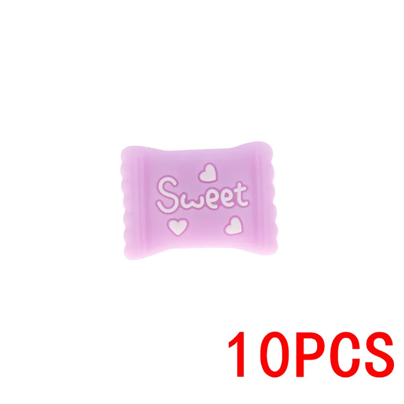 lilac70 10 шт., силиконовые бусины, пищевая бабочка, сделай сам, ремесла, Детские Прорезыватели, силиконовые бусины для прорезывания зубов, не содержит бисфенола, животные, силиконовые Грызуны - Цвет: lilac70
