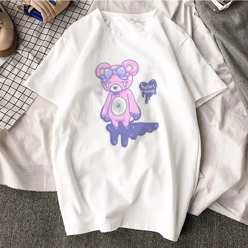 Kawaii Ulzzang Harajuku/ хлопковая Футболка с принтом, топы с короткими рукавами и корейские стильные футболки, модная повседневная брендовая одежда