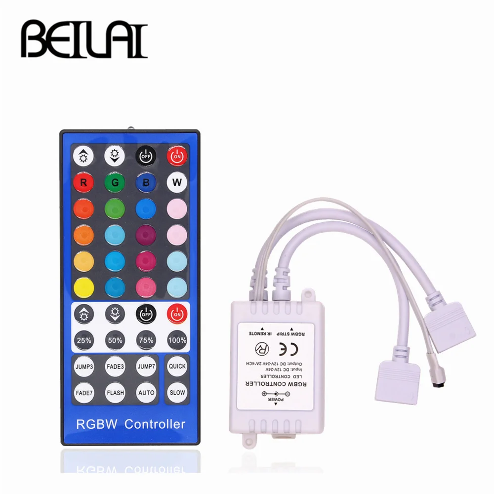 RGBW светодиодный Управление затемнитель 4 Каналы DC 12 V-24 V 5Pins ИК 40Key дистанционного