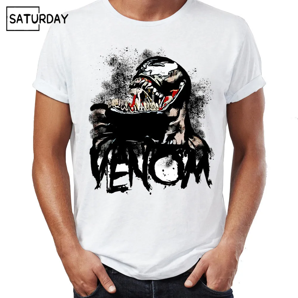 Мужская Футболка Venom Harajuku женская летняя футболка с человеком пауком принтом для