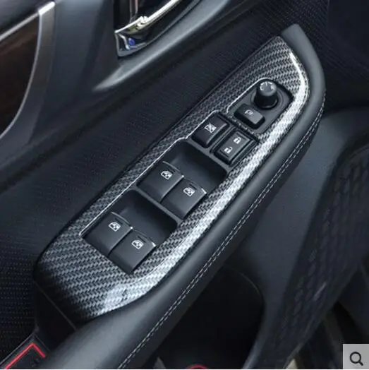 

Car Door handle panel Trim Decoration carbon fiber Cover Case For Subaru Outback Legacy 2015 2016 car styling auto accessories