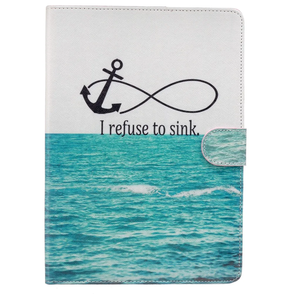 Novelty New Style Cute Painting PU Leather Flip Case For Apple iPad air Stand Card Slot Smart Folio Wallet Book Cover 5 | Компьютеры и