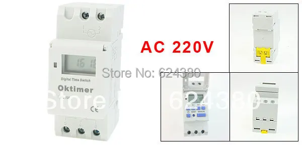 AC110V DC12V DC24V AC 220V 16A 35 мм din рейка LCD Мощность Еженедельный цифровой программируемый