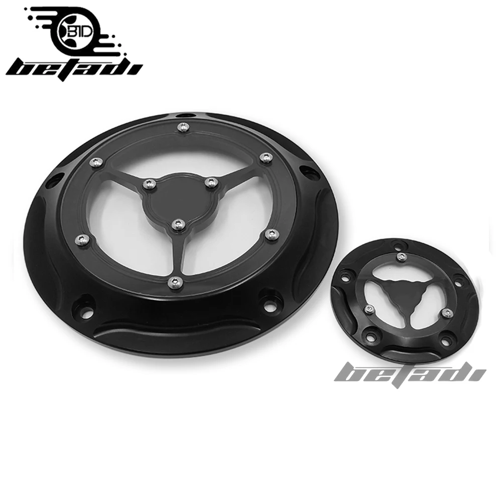 Contraste CNC derbycalendier Minuterie Couverture Pour Harley Touring Road King DynaSoftail Fatboy Du патримоин capot moteur |