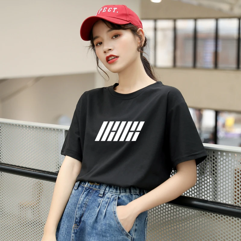 Женская футболка Ulzzang хлопковая с коротким рукавом на лето|Футболки| |